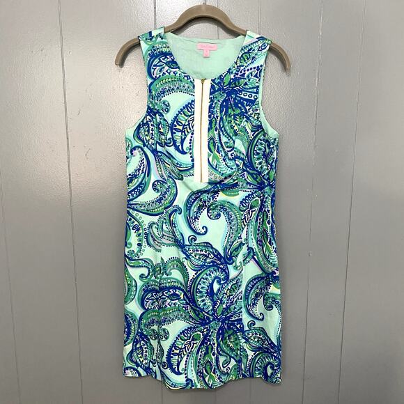 Lilly Pulitzer Poolside Blue Keep It Current Penelope Preppy Shift Dress 8 - Picture 4 of 11